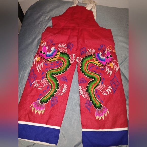 Vintage Other - Vintage Embroidered Chinese Romper/ Jacket Set